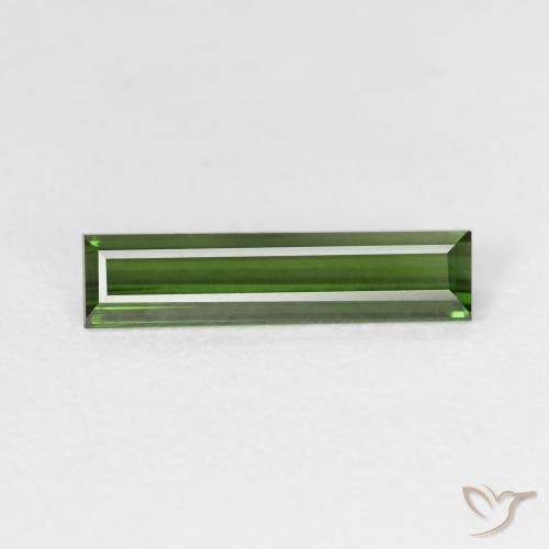 1.16ct Натуральный Травянисто-зелёный Турмалин, Огранка Багет, Чистота VS