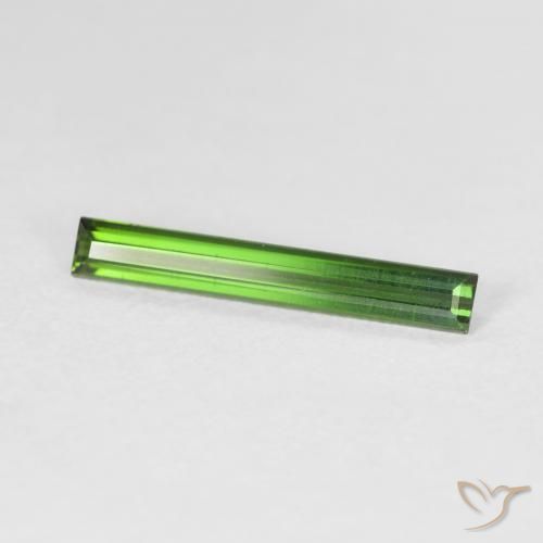 0.78 карата, натуральный Medium Dark-Green Турмалин, Огранка Багет, VVS-VS