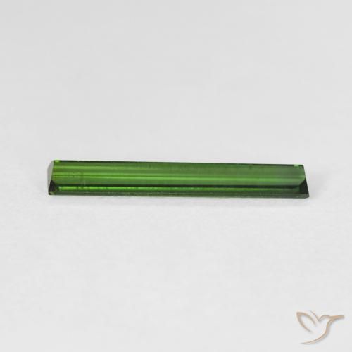 0.78 карата, натуральный Medium Dark-Green Турмалин, Огранка Багет, VVS-VS