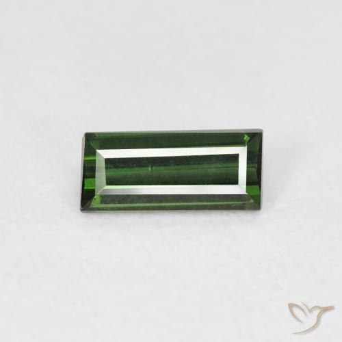 0.46ct Натуральный Травянисто-зелёный Турмалин, Огранка Багет, VVS-VS