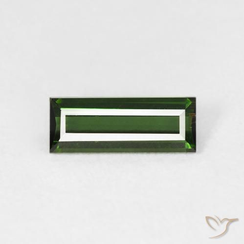 0.75ct Натуральный Травянисто-зелёный Турмалин, Огранка Багет, VVS-VS