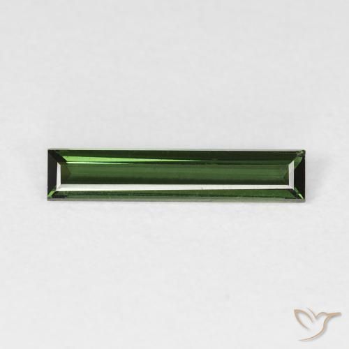 0.83ct Натуральный Землисто-зеленый Турмалин, Огранка Багет, VVS-VS