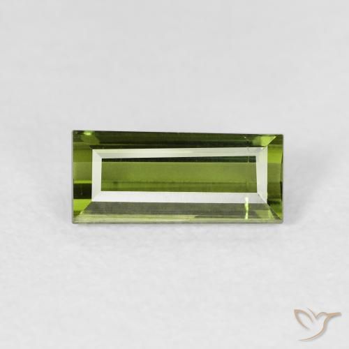 1.20ct Натуральный Земля зеленый Турмалин, Огранка Багет, VVS-VS