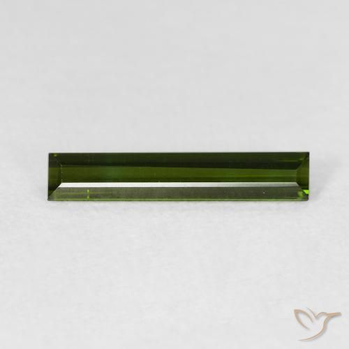 1.00ct Натуральный Травянисто-зелёный Турмалин, Огранка Багет, VVS-VS