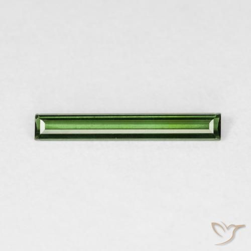 0.44ct Натуральный Травянисто-зелёный Турмалин, Огранка Багет, VVS-VS