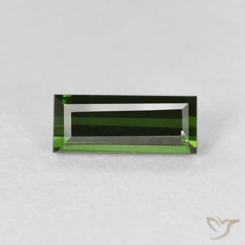 0.77ct Натуральный Землисто-зеленый Турмалин, Огранка Багет, Чистота VS