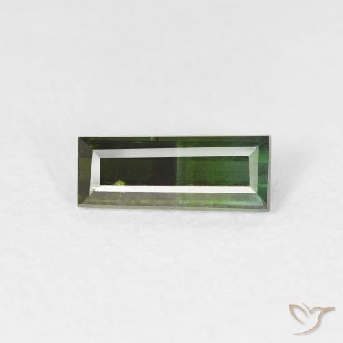 0.61ct Натуральный Землисто-зеленый Турмалин, Огранка Багет, Чистота VS