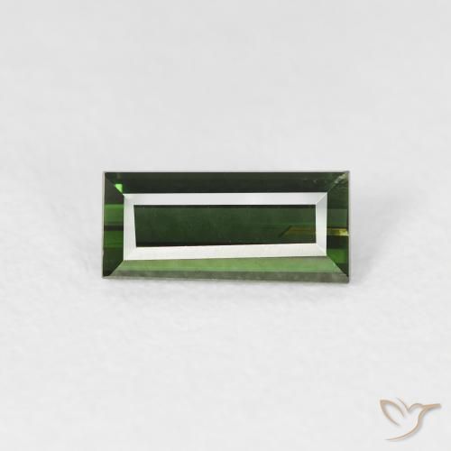 0.79ct Натуральный Землисто-зеленый Турмалин, Огранка Багет, Чистота VS
