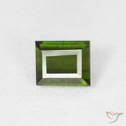 0.46ct Натуральный Травянисто-зелёный Турмалин, Огранка Багет, Чистота VS