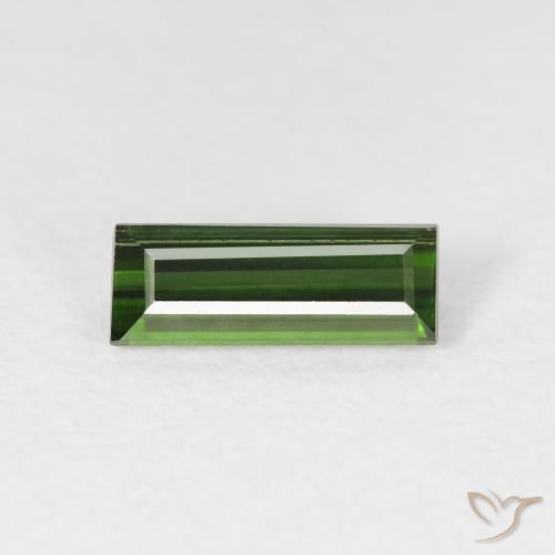 0.86ct Натуральный Землисто-зеленый Турмалин, Огранка Багет, Чистота VS