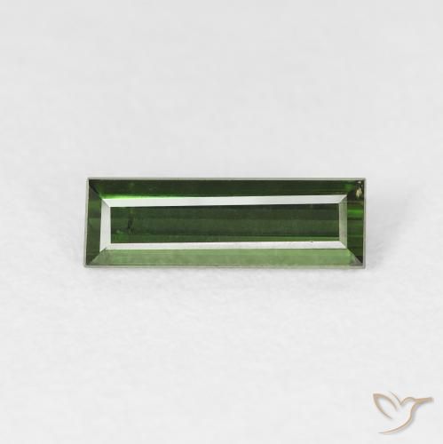 0.78ct Натуральный Травянисто-зелёный Турмалин, Огранка Багет, Чистота VS