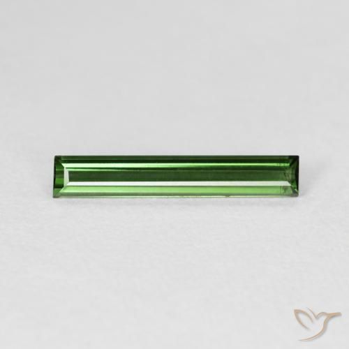0.83ct Натуральный Землисто-зеленый Турмалин, Огранка Багет, VVS-VS