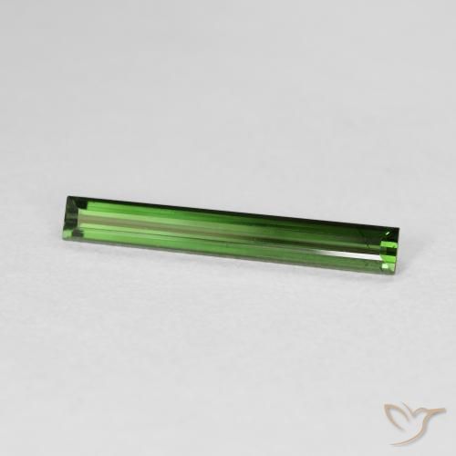 1.14ct Натуральный Землисто-зеленый Турмалин, Огранка Багет, VVS-VS