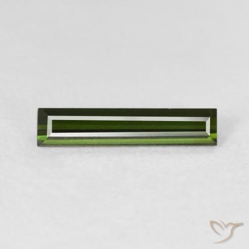 0.94ct Натуральный Желтовато-зеленый Турмалин, Огранка Багет, Чистота VVS