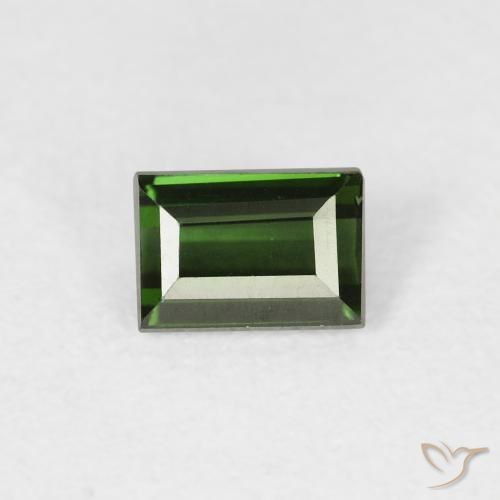 0.59ct Натуральный Травянисто-зелёный Турмалин, Огранка Багет, Чистота VVS