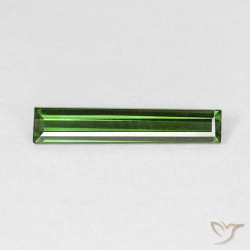 0.83ct Натуральный Травянисто-зелёный Турмалин, Огранка Багет, Чистота VVS
