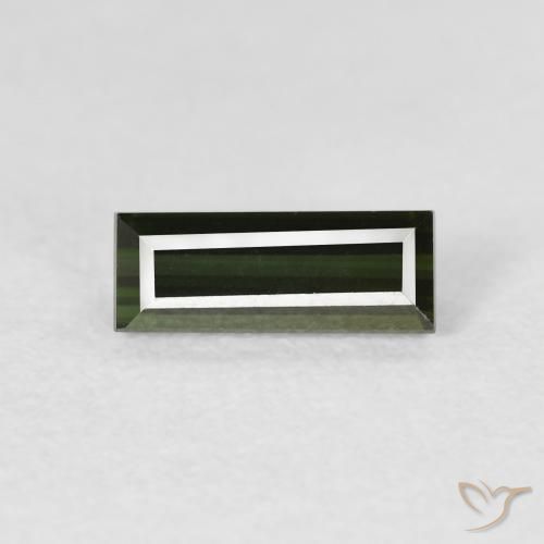 0.84ct Натуральный Землисто-зеленый Турмалин, Огранка Багет, Чистота VVS