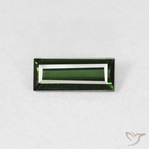 0.35ct Натуральный Темно-зеленый Турмалин, Огранка Багет, Чистота VVS