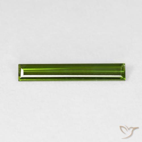 0.55ct Натуральный Травянисто-зелёный Турмалин, Огранка Багет, Чистота VVS