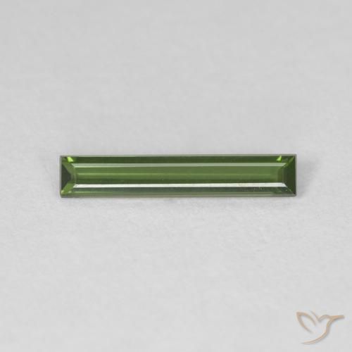 0.46ct Натуральный Травянисто-зелёный Турмалин, Огранка Багет, Чистота VVS