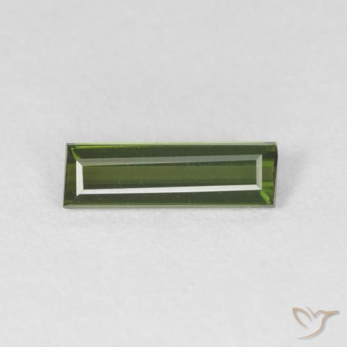 0.75ct Натуральный Темно-зеленый Турмалин, Огранка Багет, Чистота VVS