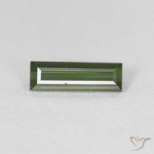 0.72ct Натуральный Темно-зеленый Турмалин, Огранка Багет, Чистота VVS