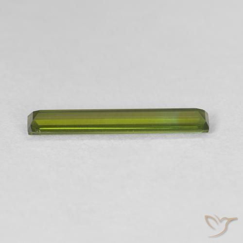 0.62 карата, натуральный Землисто-зеленый Турмалин, Огранка Багет, Чистота VVS