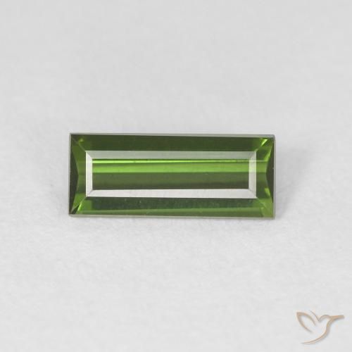0.60ct Натуральный Средний зеленый Турмалин, Огранка Багет, Чистота VVS