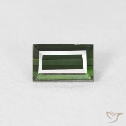 0.47ct Натуральный Травянисто-зелёный Турмалин, Огранка Багет, Чистота VVS