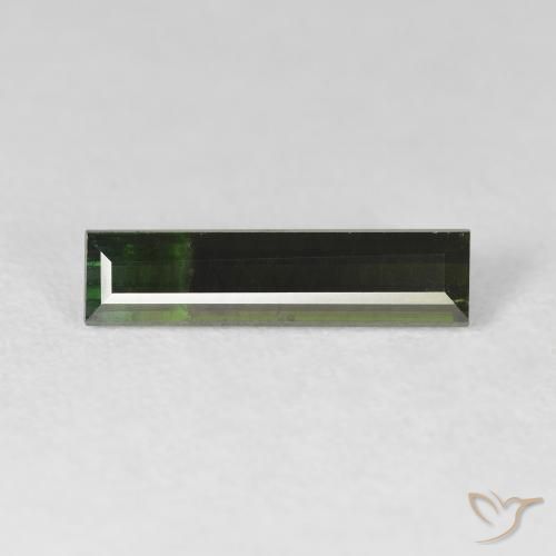 1.61ct Натуральный Очень темно-зеленый Турмалин, Огранка Багет, Чистота VS