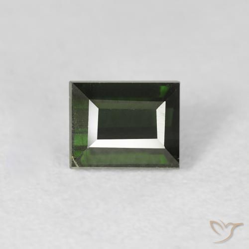0.88ct Натуральный Темно-зеленый Турмалин, Огранка Багет, Чистота VS