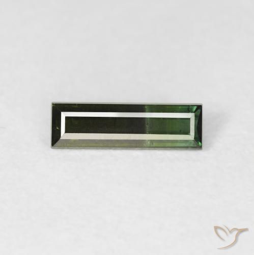0.54ct Натуральный Очень темно-зеленый Турмалин, Огранка Багет, Чистота VS