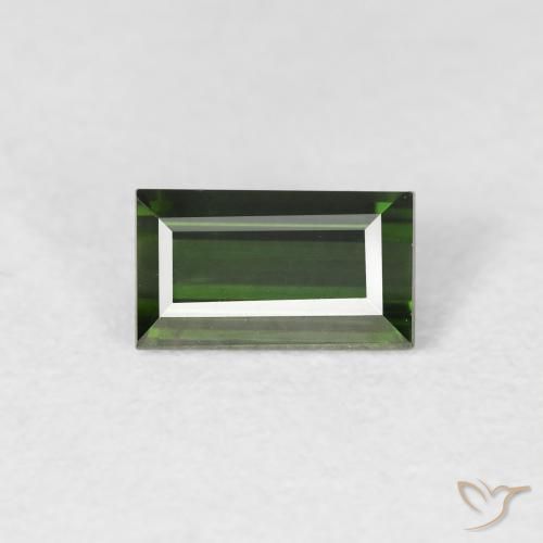 0.74ct Натуральный Очень темно-зеленый Турмалин, Огранка Багет, Чистота VS