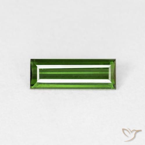 0.53ct Натуральный Темно-зеленый Турмалин, Огранка Багет, VVS-VS