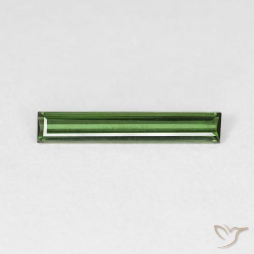 0.57ct Натуральный Темно-зеленый Турмалин, Огранка Багет, Чистота VVS