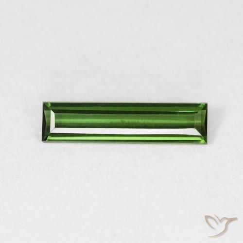 0.51ct Натуральный Землисто-зеленый Турмалин, Огранка Багет, Чистота VVS