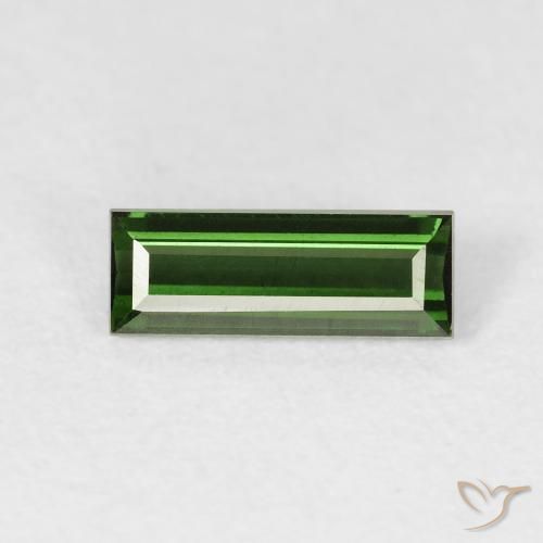 0.85ct Натуральный Темно-зеленый Турмалин, Огранка Багет, Чистота VVS