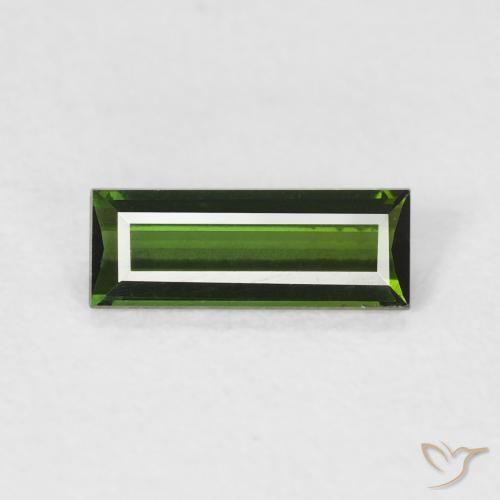 0.59ct Натуральный Травянисто-зелёный Турмалин, Огранка Багет, Чистота VVS