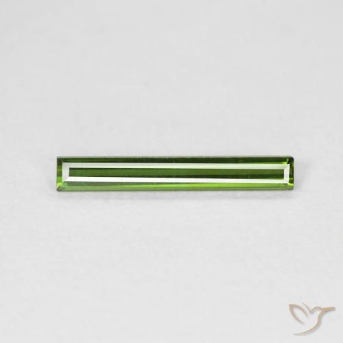 0.47ct Натуральный Темно-зеленый Турмалин, Огранка Багет, Чистота VVS