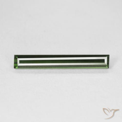 1.20ct Натуральный Желтовато-зеленый Турмалин, Огранка Багет, Чистота VVS