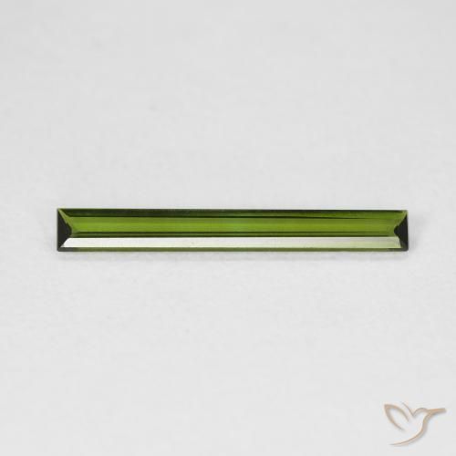 0.55ct Натуральный Темно-зеленый Турмалин, Огранка Багет, Чистота VVS