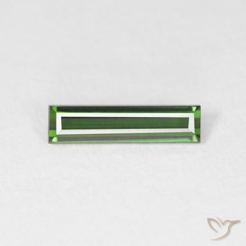 0.60ct Натуральный Травянисто-зелёный Турмалин, Огранка Багет, Чистота VVS