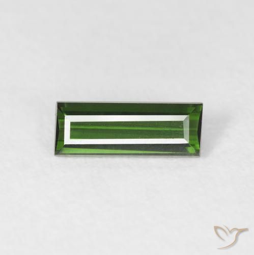 0.57ct Натуральный Темно-зеленый Турмалин, Огранка Багет, Чистота VVS
