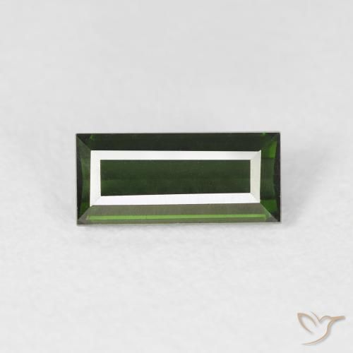 1.00ct Натуральный Землисто-зеленый Турмалин, Огранка Багет, Чистота VVS