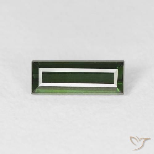 0.70ct Натуральный Темно-зеленый Турмалин, Огранка Багет, Чистота VVS