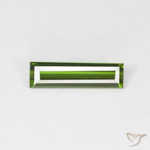 0.55ct Натуральный Темно-зеленый Турмалин, Огранка Багет, Чистота VVS