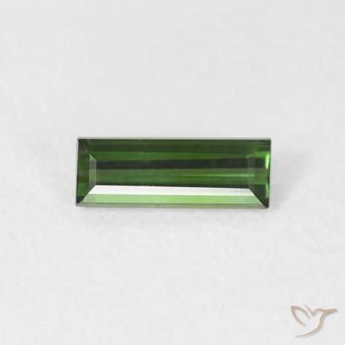 0.44ct Натуральный Темно-зеленый Турмалин, Огранка Багет, Чистота VVS