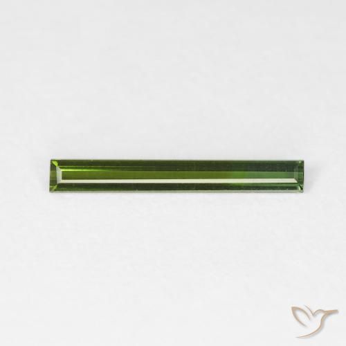 0.41ct Натуральный Травянисто-зелёный Турмалин, Огранка Багет, Чистота VVS