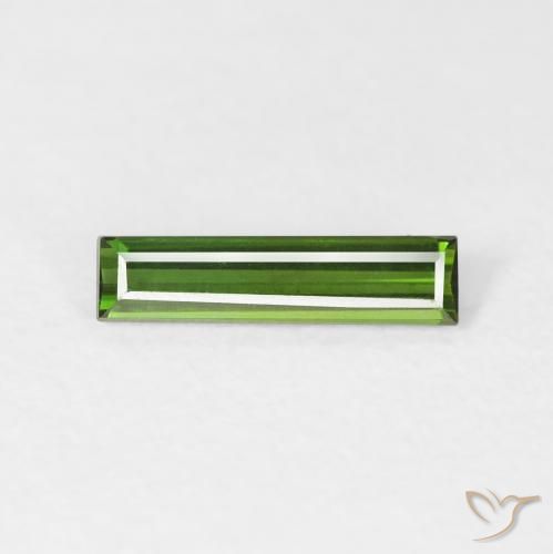 0.46ct Натуральный Землисто-зеленый Турмалин, Огранка Багет, Чистота VVS