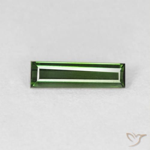 0.68ct Натуральный Травянисто-зелёный Турмалин, Огранка Багет, Чистота VVS